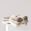 Set Of 3 Taupe Cotton Wash Cloths