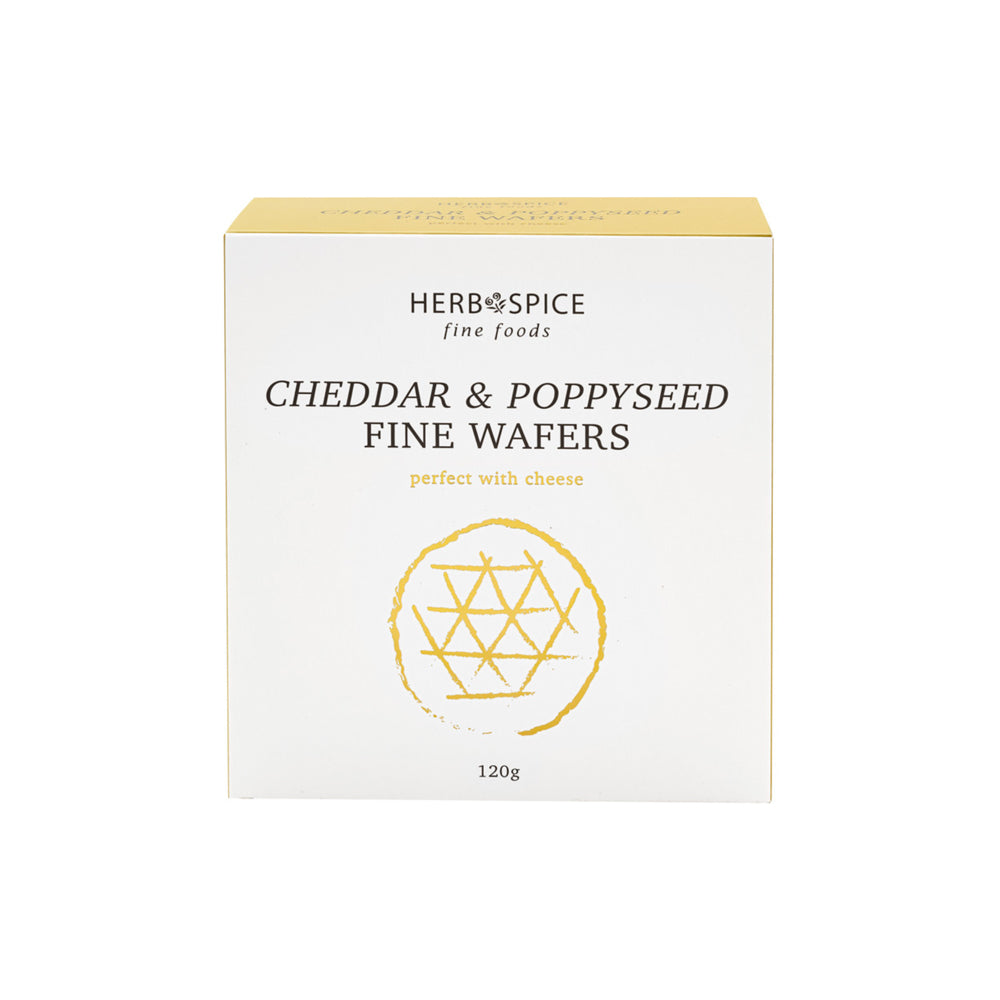 Cheddar & Poppyseed Wafers 120g