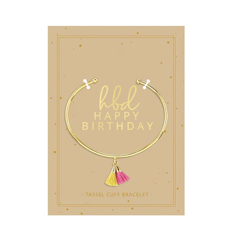 Happy Birthday Copper Tassel Bracelet